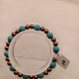 Handmade elastic band beaded bracelet
